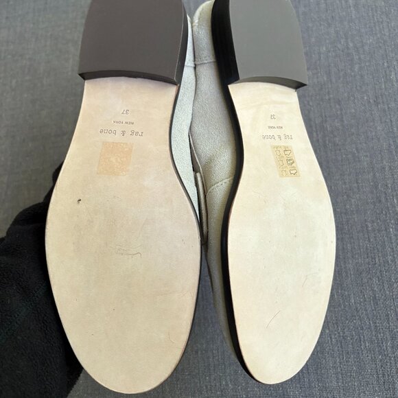 Women's Rag & Bone Carter Loafer Size 37/7 Light Sand Suede NWT fits like 7.5 - Picture 8 of 13